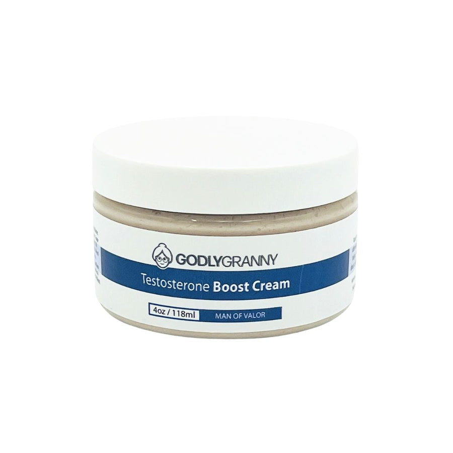 Botanical Body Cream with Tongkat Ali & Ginseng – Man of Valor / 4oz Jar packaging