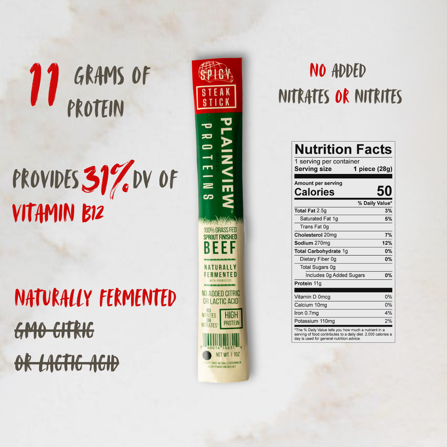 Product photograph for Fermented Grass-Fed Beef Snack Sticks