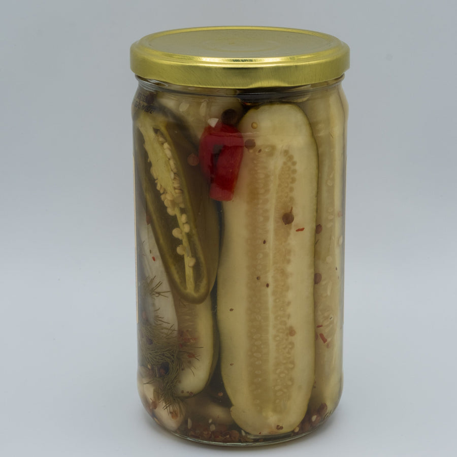 Granny’s Hot Sweet Pickles package contents and rear view
