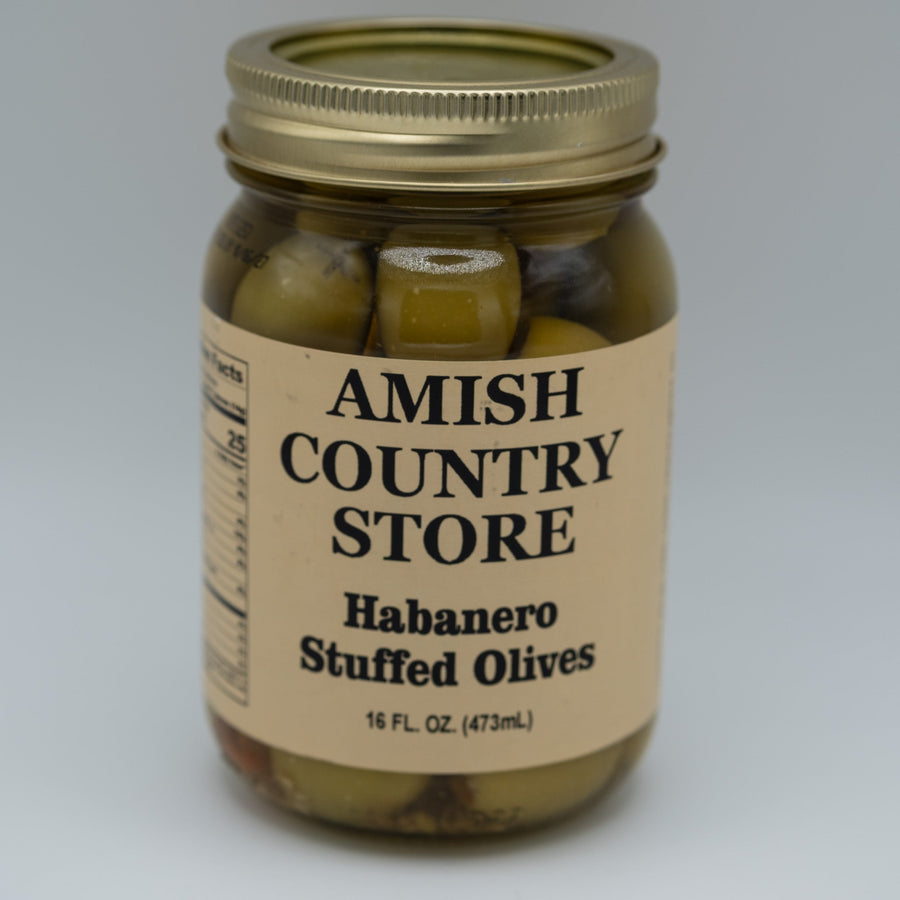 Habanero Stuffed Olives front package label