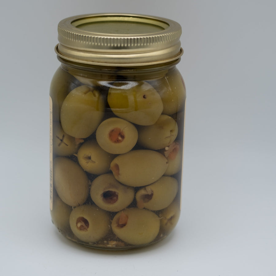Habanero Stuffed Olives package contents and rear view