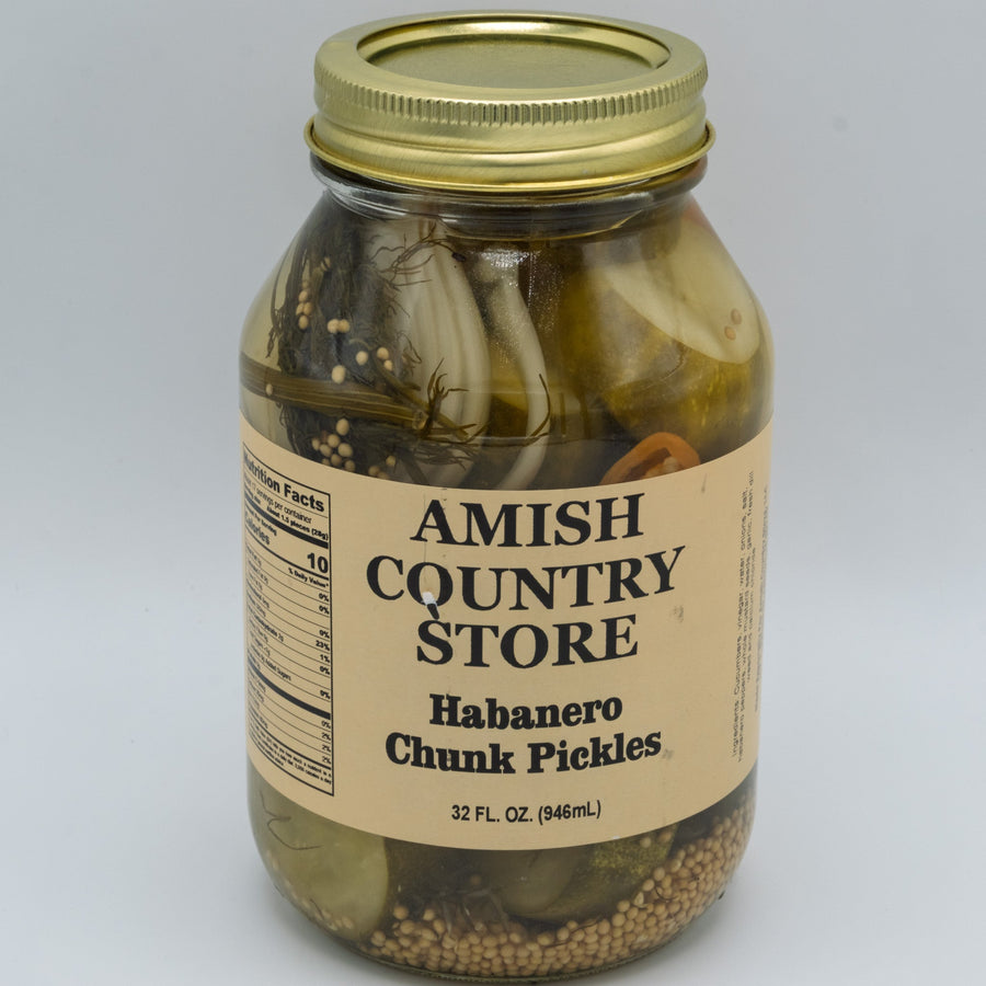Old-Fashioned Habanero Pickle Chunks | Hot Pickles | 32 oz — catalog image 2