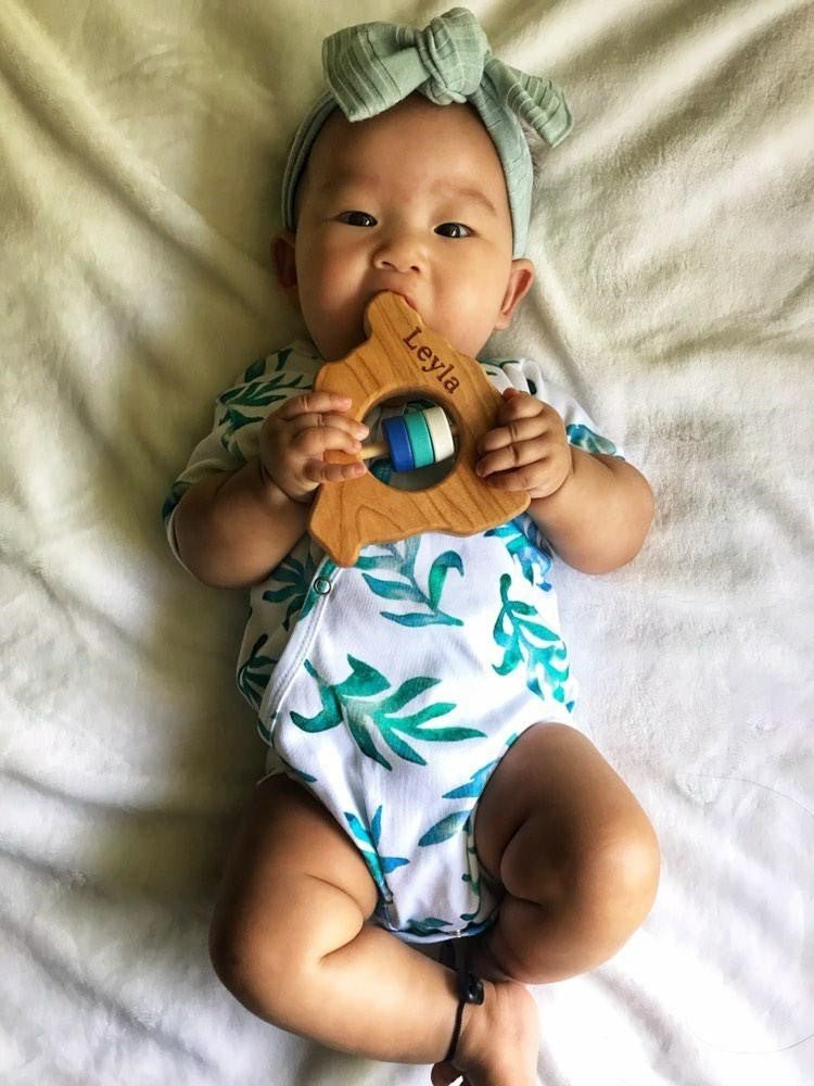 Hawaii Big Island cherry wood rattle in a lifestyle setting