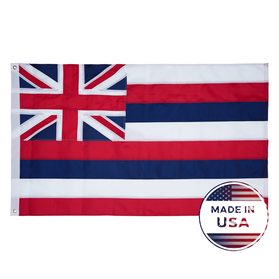 Hawaii 3x5 state flag made in USA with embroidered details