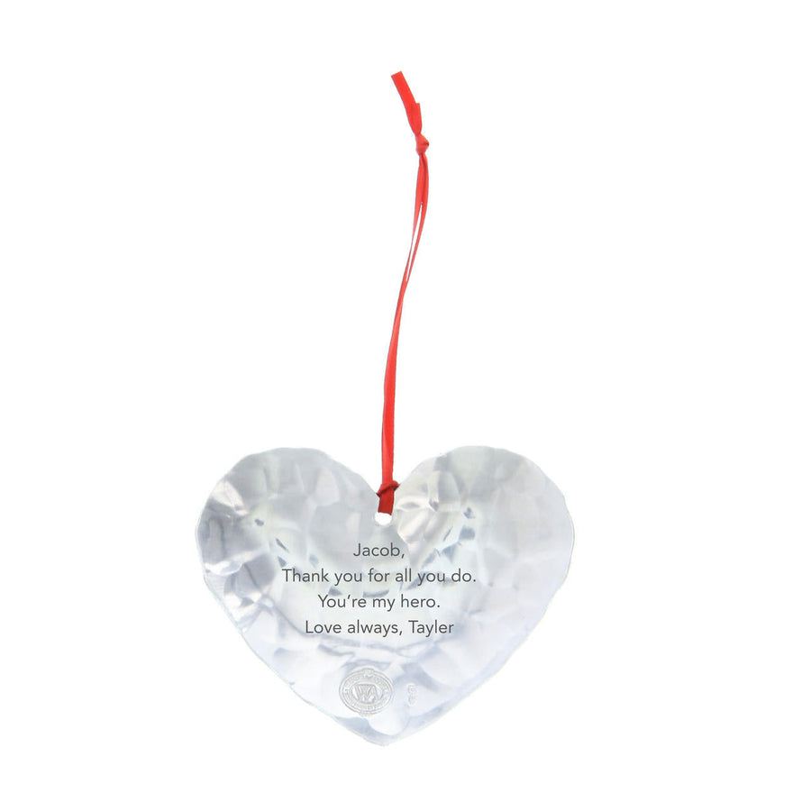 Reverse-side view of Heart of America Ornament