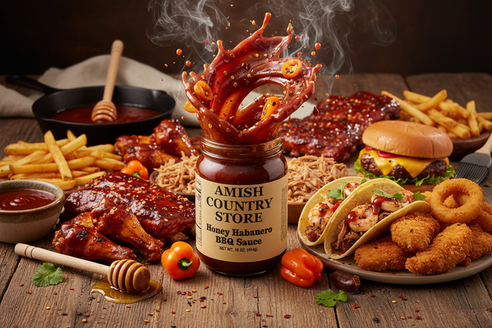 Honey Habanero BBQ Sauce | Sweet Heat Barbecue Sauce | 16 oz – product listing image 1