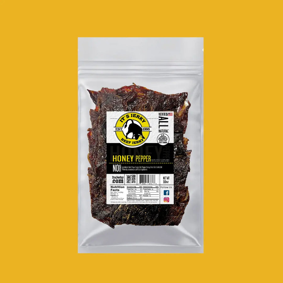 Honey Pepper Beef Jerky – 10 oz – product image 1