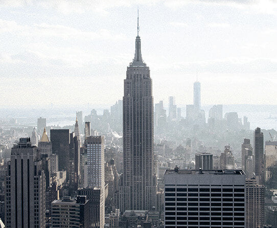 New York skyline with the Empire State Building in the House Blend coffee image gallery