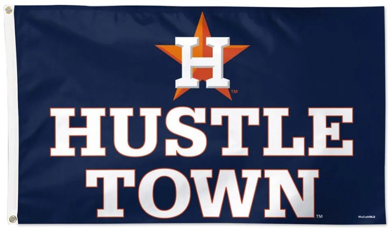 Houston Astros 3x5 slogan flag made in USA