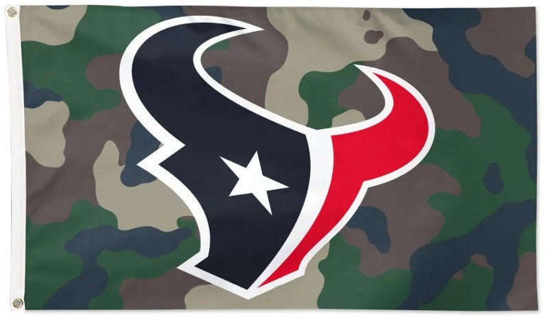Houston Texans 3x5 camouflage flag with team logo
