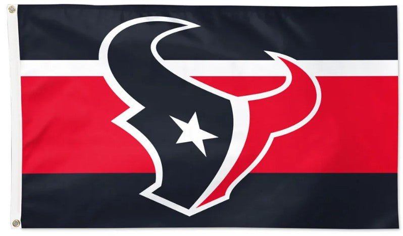 Houston Texans 3x5 striped NFL flag with team logo