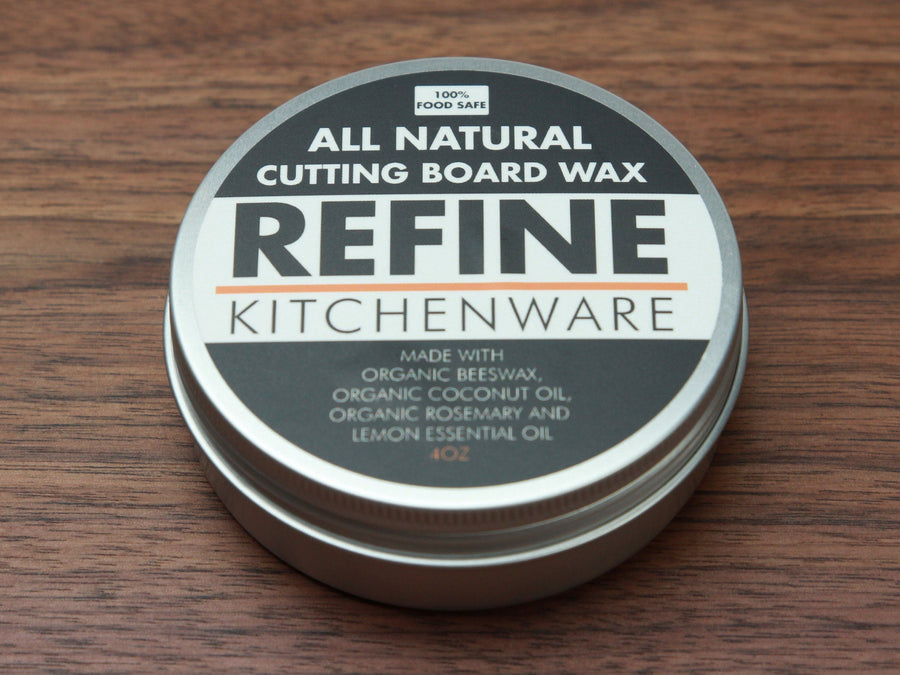 Board wax package label showing the maker and ingredient information
