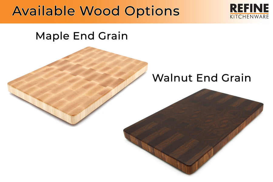 Maple or Walnut End-Grain Butcher Block