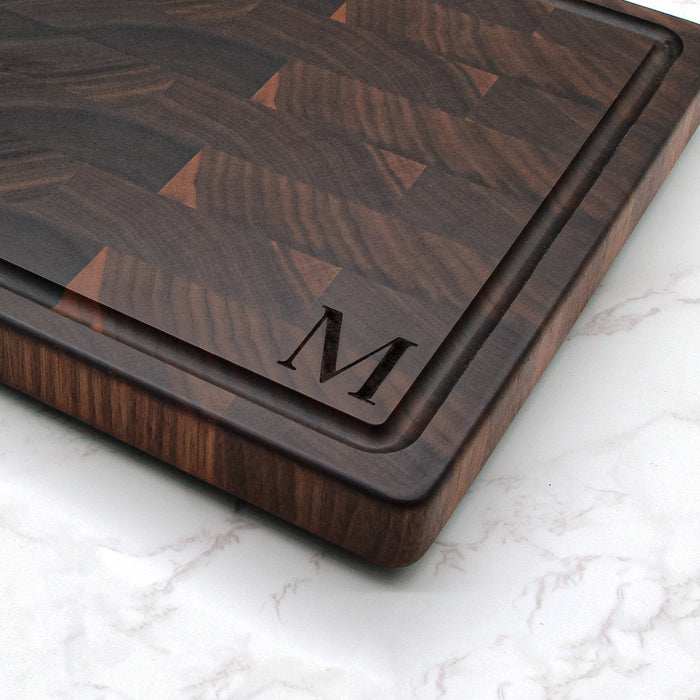 Personalized End-Grain Butcher Block with Juice Groove