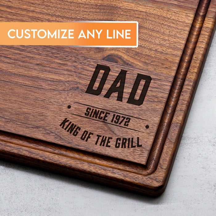 Personalized “King of the Grill” Cutting Board