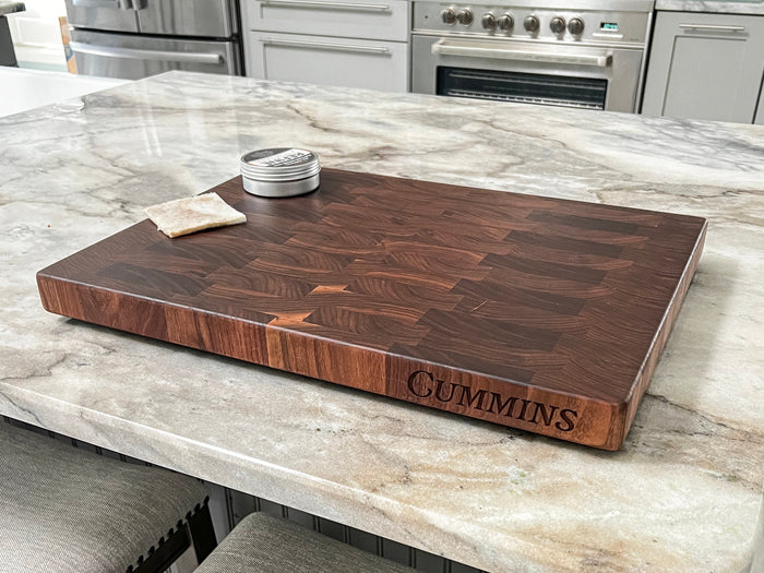 Personalized Walnut Butcher Block
