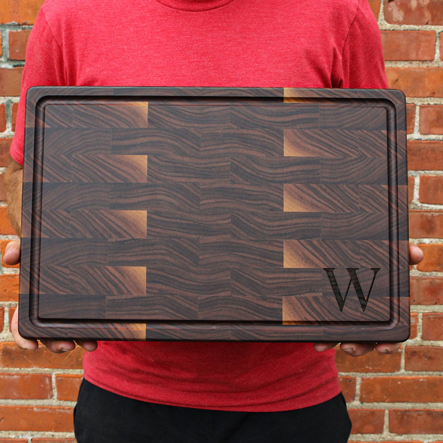 Personalized End-Grain Butcher Block with Juice Groove