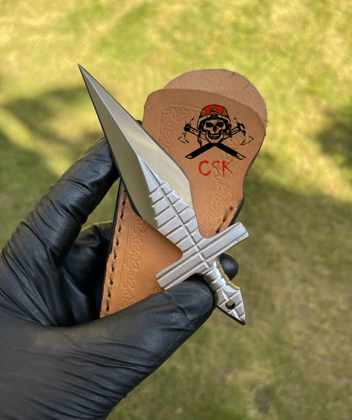 D2 Steel integral EDC Locket/Neck knife
