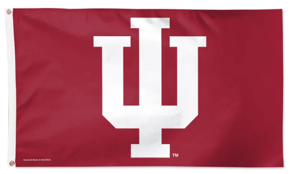 Indiana Hoosiers 3x5 sewn appliqué NCAA flag made in USA