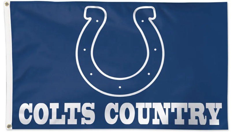 Indianapolis Colts 3x5 white flag with team logo
