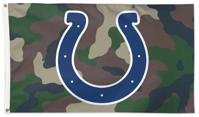 Indianapolis Colts 3x5 camouflage flag with white team logo