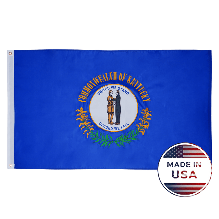 Kentucky 3x5 state flag made in USA with embroidered Commonwealth seal