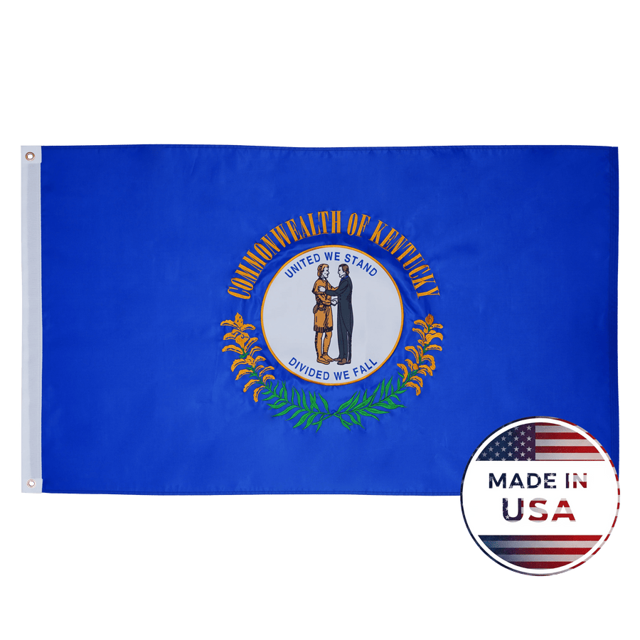 Kentucky 3x5 state flag made in USA with embroidered Commonwealth seal