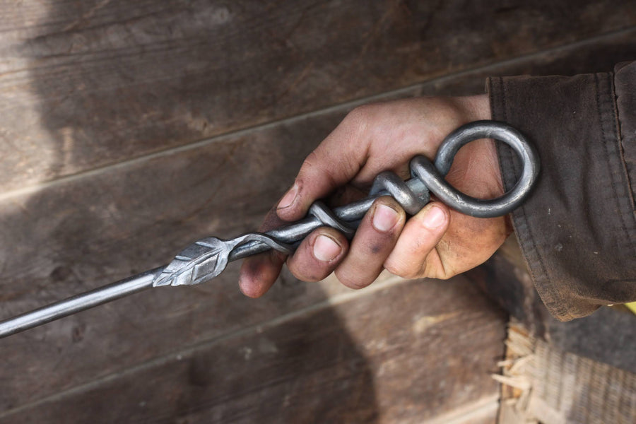 30-inch Leaf Wrap Fire Poker