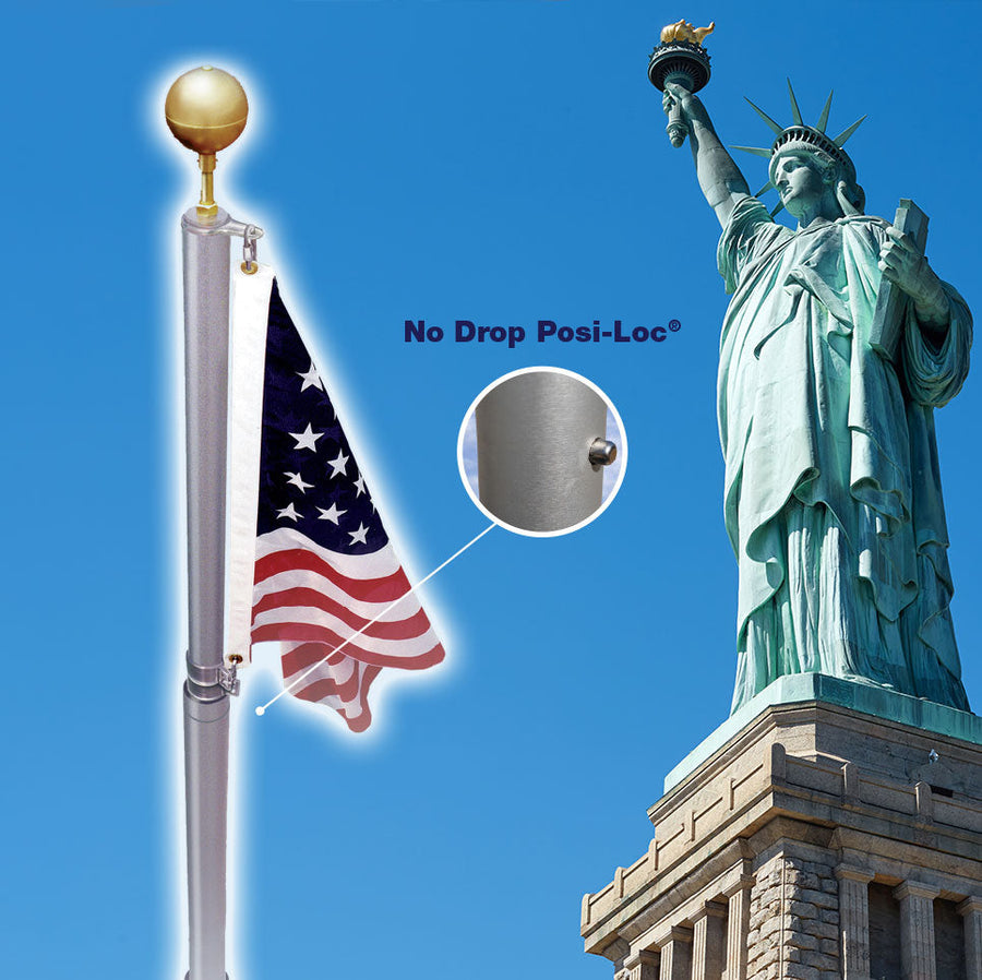 Liberty Telescoping Flagpole Kit — residential flagpole product view (image 8)