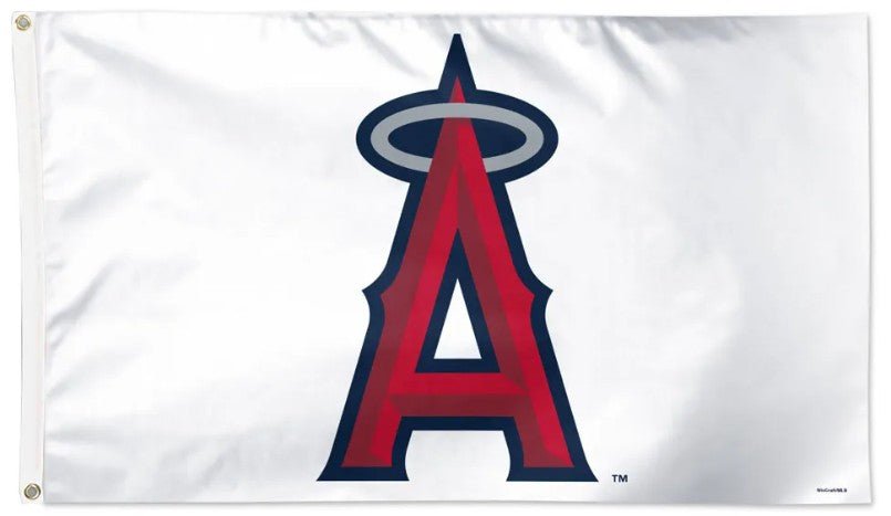 Los Angeles Angels 3x5 white flag with team logo