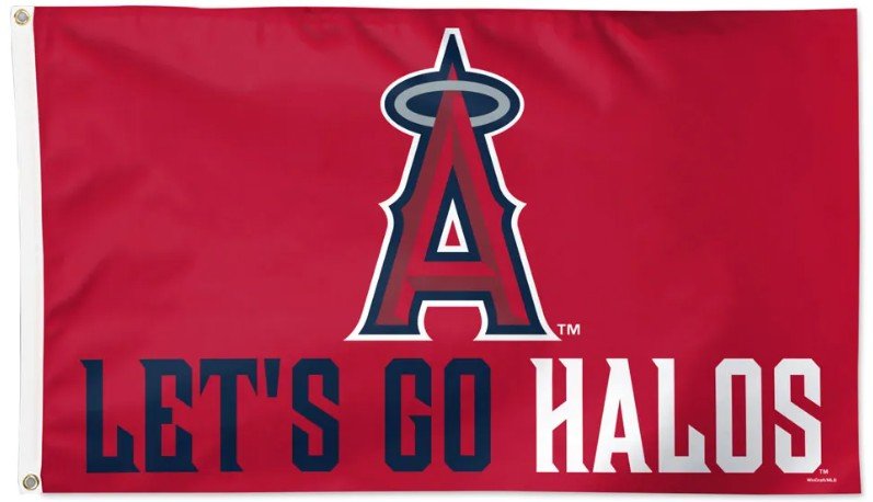 Los Angeles Angels 3x5 slogan flag made in USA