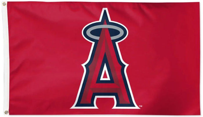 Los Angeles Angels 3x5 MLB flag with deluxe red background