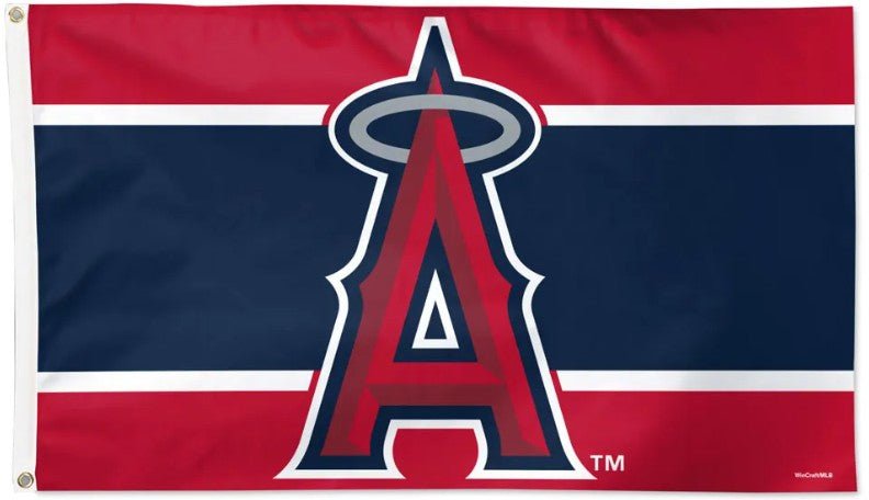 Los Angeles Angels 3x5 striped MLB flag with team logo
