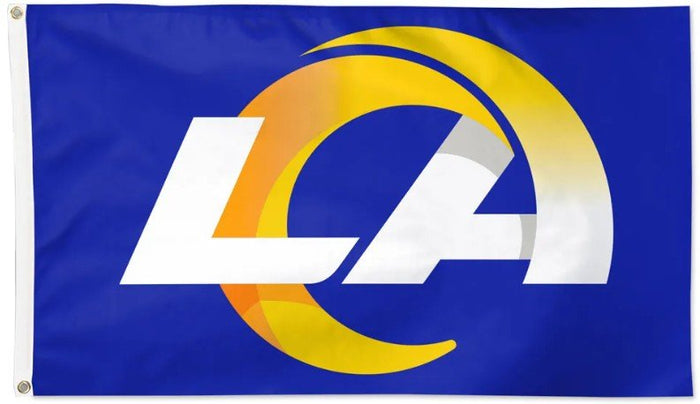 Los Angeles Rams 3x5 flag with deluxe blue background