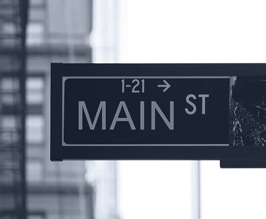 Main Street road sign in the Main Street coffee image gallery