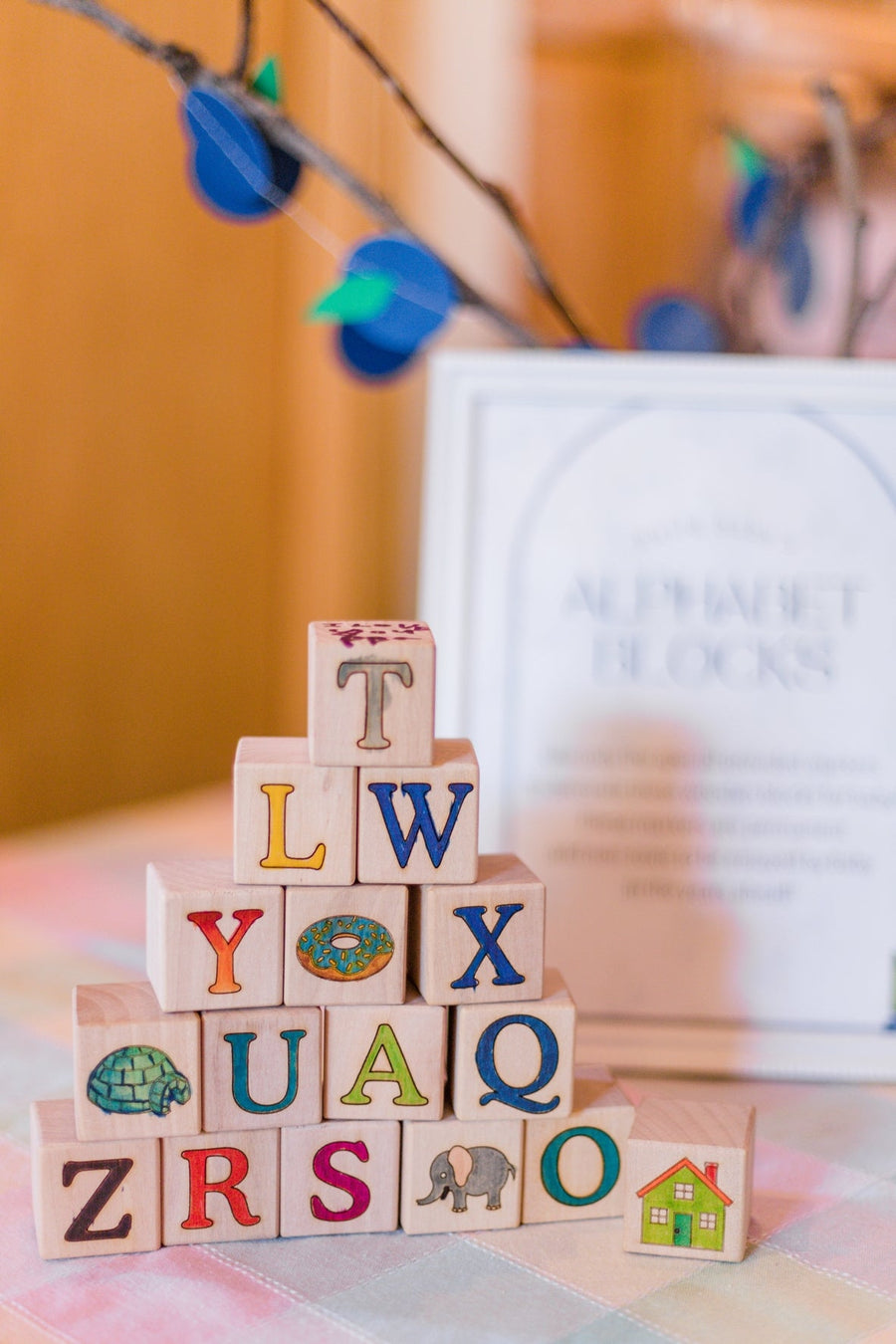 Maple Alphabet Blocks: 30-Piece Unfinished ABC Set