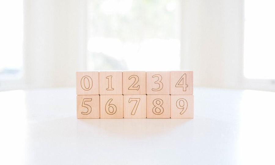 Optional maple number block add-on shown separately from the alphabet set