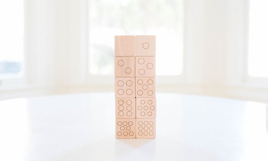 Optional maple number block add-on shown separately from the alphabet set