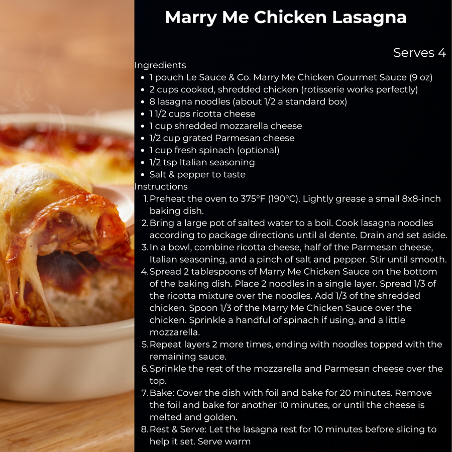 Marry Me Chicken Creamy Gourmet Sauce — serving suggestion