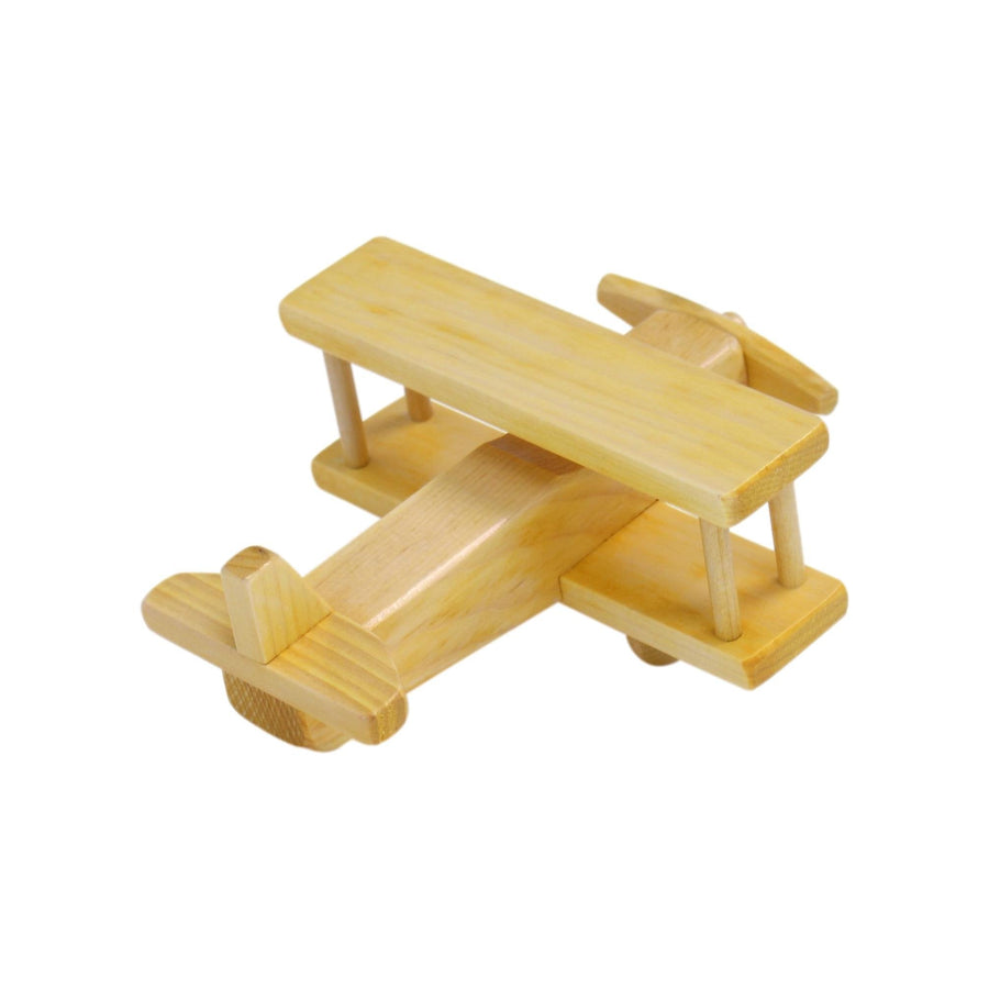 Wooden Toy Airplane with Spinning Propeller