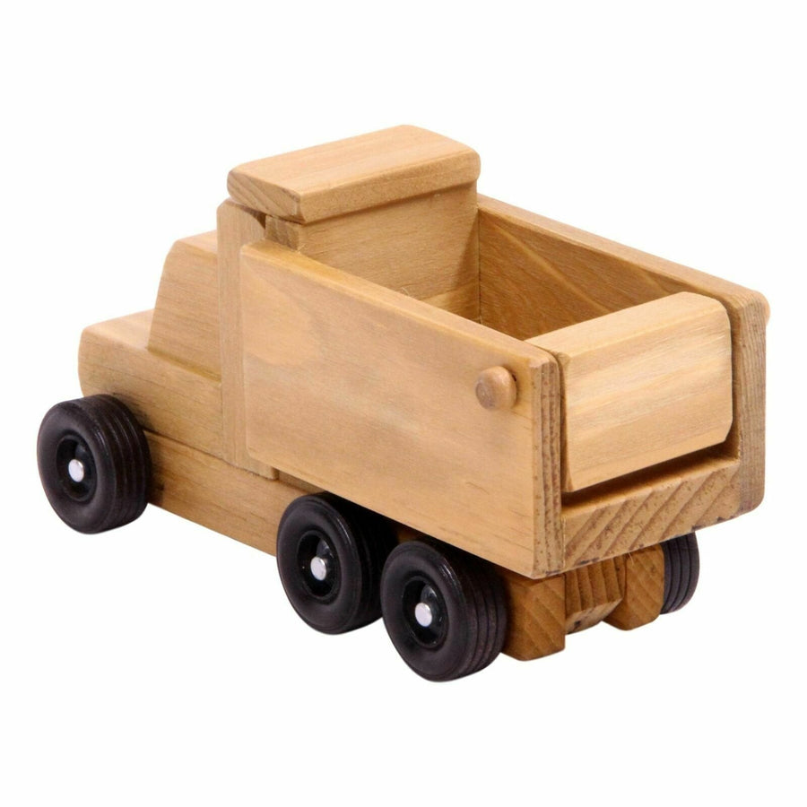 Wooden Dump Truck Toy with Tilting Bed