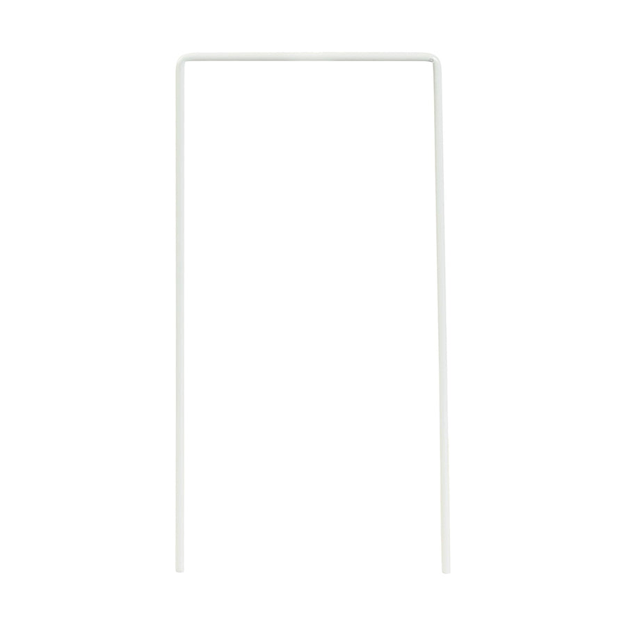 Nested white metal croquet wickets