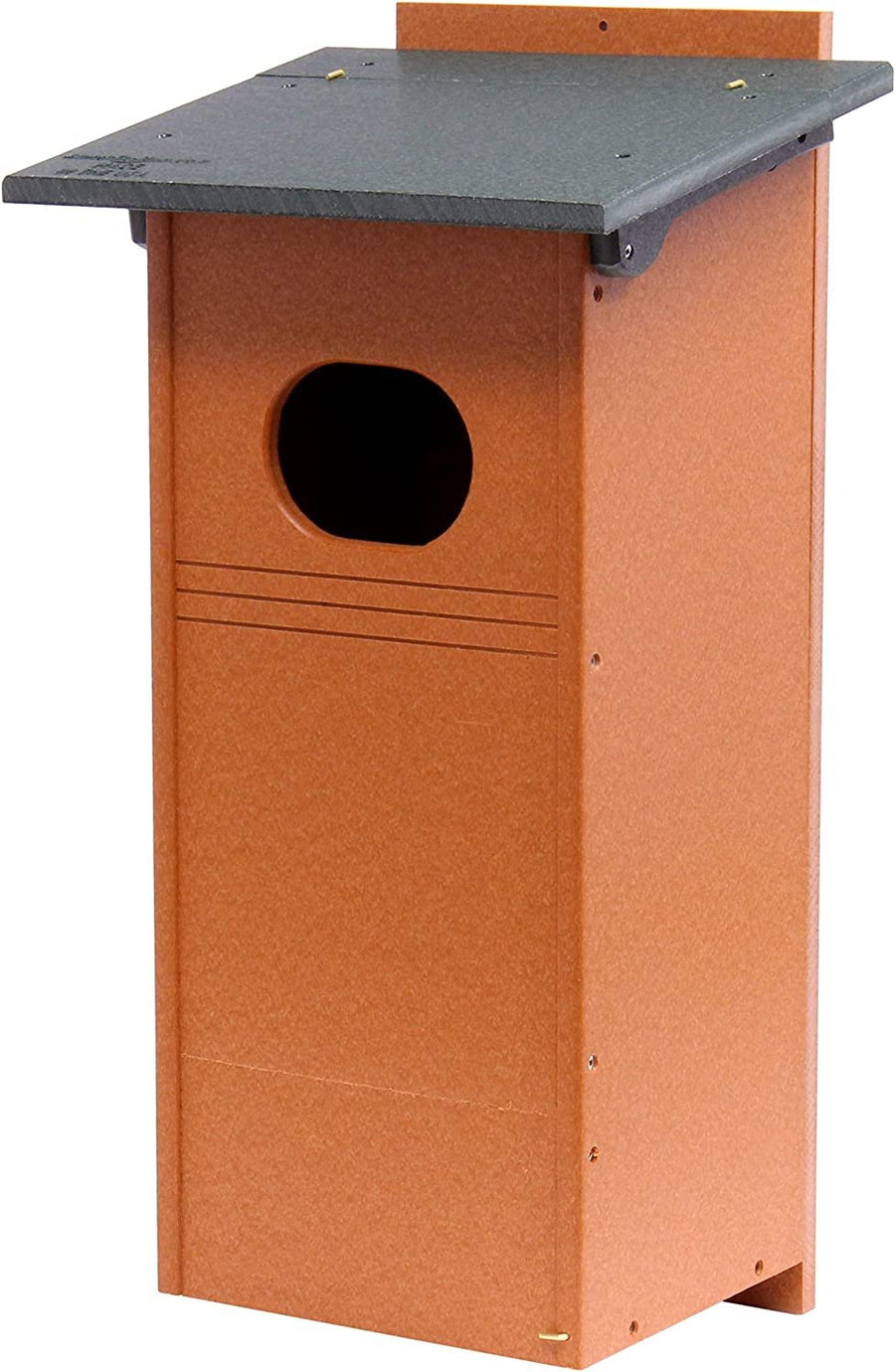 Wood Duck Bird House, Made with Durable Poly Lumber, Post-Mount Design
