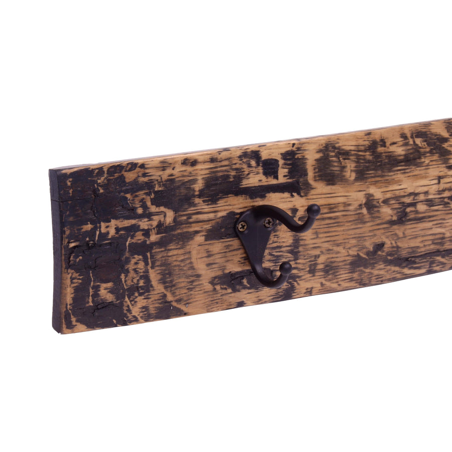Reclaimed Oak Barrel-Stave Coat Rack