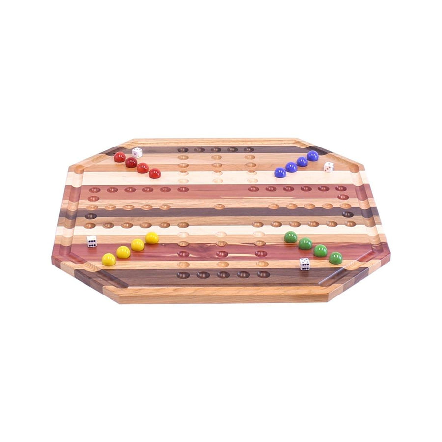 Multi-Wood Aggravation Marble Game Board Set, 24" Wide