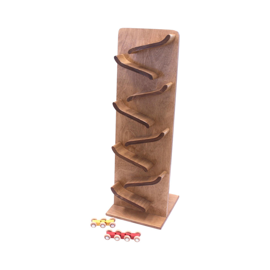 30-Inch Wooden Train Roller Track with 2 Trains