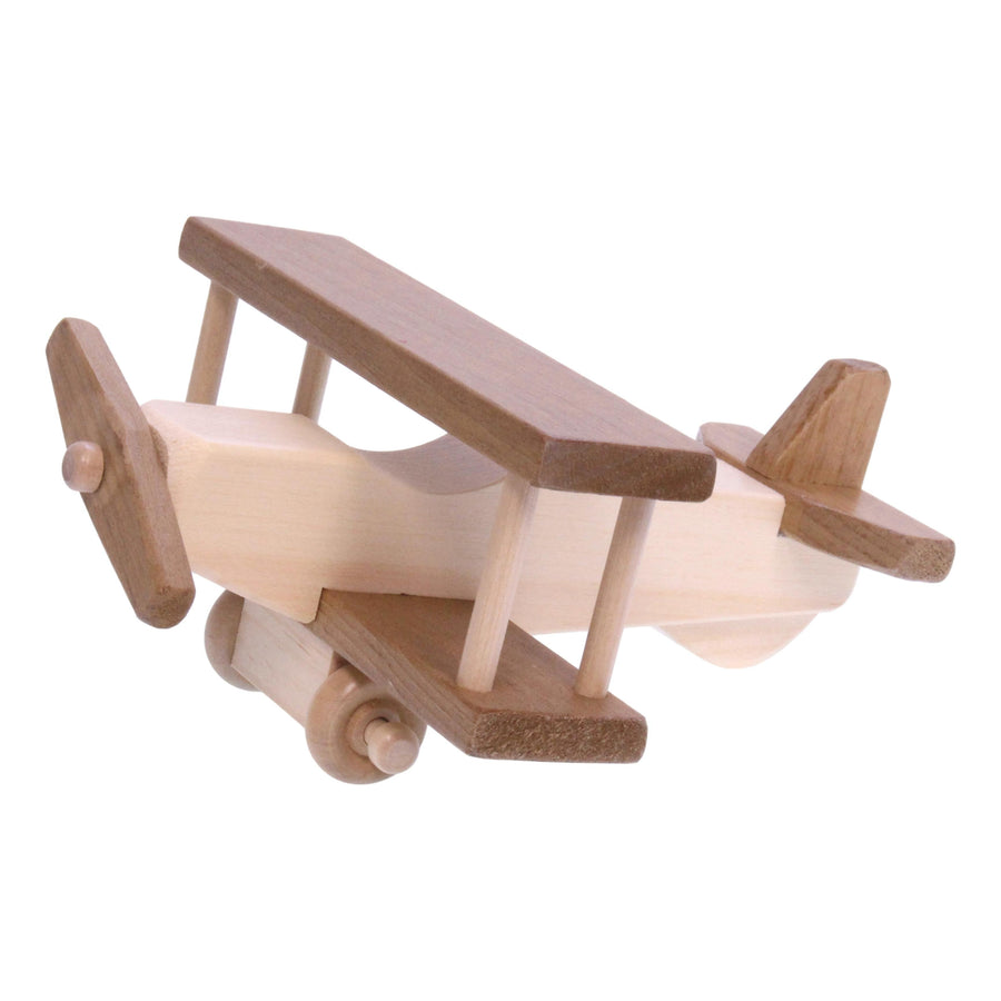 Wooden Toy Airplane with Spinning Propeller