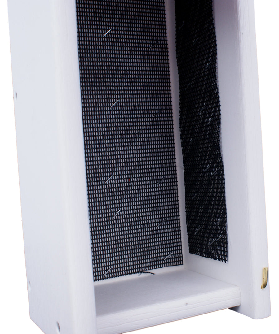 Butterfly house with front panel open