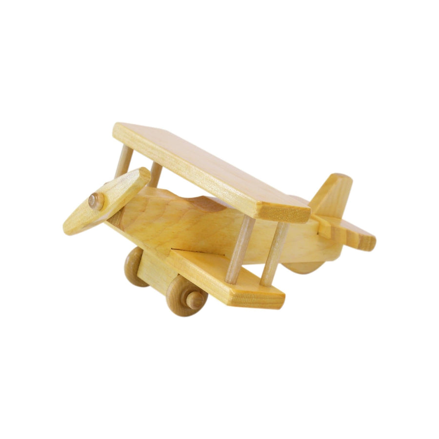 Wooden Toy Airplane with Spinning Propeller