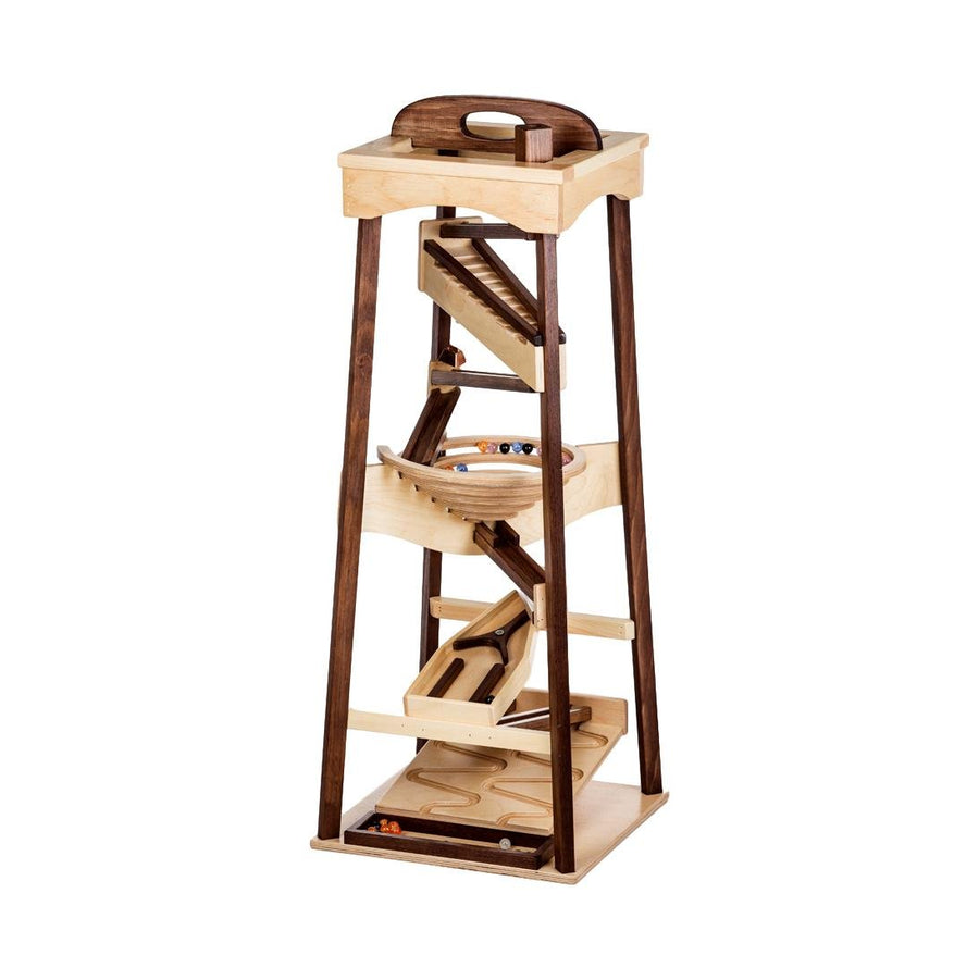 39-Inch Wooden Pyramid Marble Run